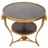FRENCH EMPIRE STYLE ORMOLU & B