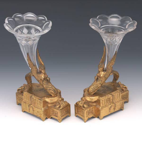 FRENCH EMPIRE STYLE PAIR OF D'ORE