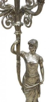FRENCH EMPIRE STYLE SILVERED B