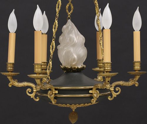 FRENCH EMPIRE STYLE TOLE-PEINTE