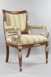 FRENCH EMPIRE STYLE UPHOLSTERE