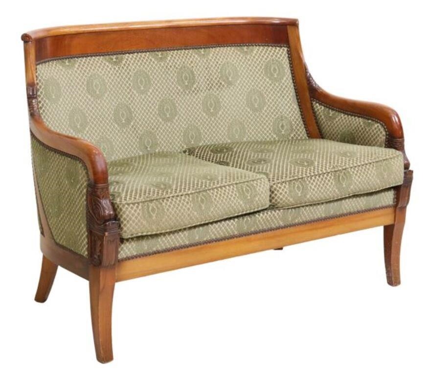 FRENCH EMPIRE STYLE UPHOLSTERED