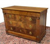 FRENCH EMPIRE STYLE WALNUT FOU