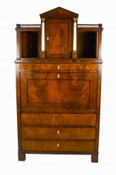 FRENCH EMPIRE STYLE WALNUT SEC