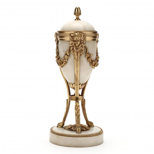 FRENCH EMPIRE STYLE WHITE MARBLE