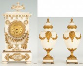 FRENCH EMPIRE STYLE WHITE MARB