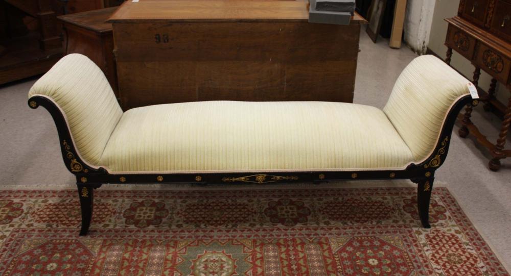 FRENCH EMPIRE STYLE WINDOW BENCH,