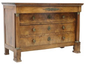 FRENCH EMPIRE WALNUT FOUR-DRAW