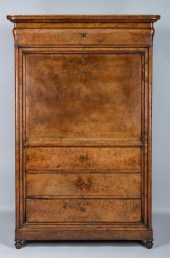 FRENCH EMPIRE WALNUT SECRETAIR