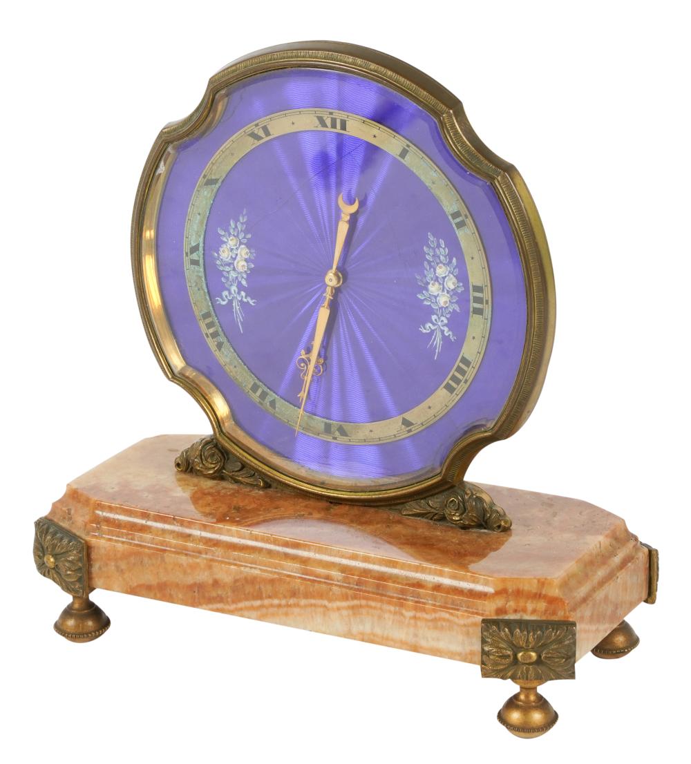 FRENCH ENAMEL 8-DAY DESK