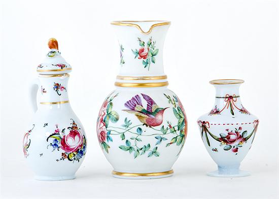 French enamel-decorated opaline