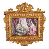 FRENCH ENAMEL ON COPPER PLAQUE