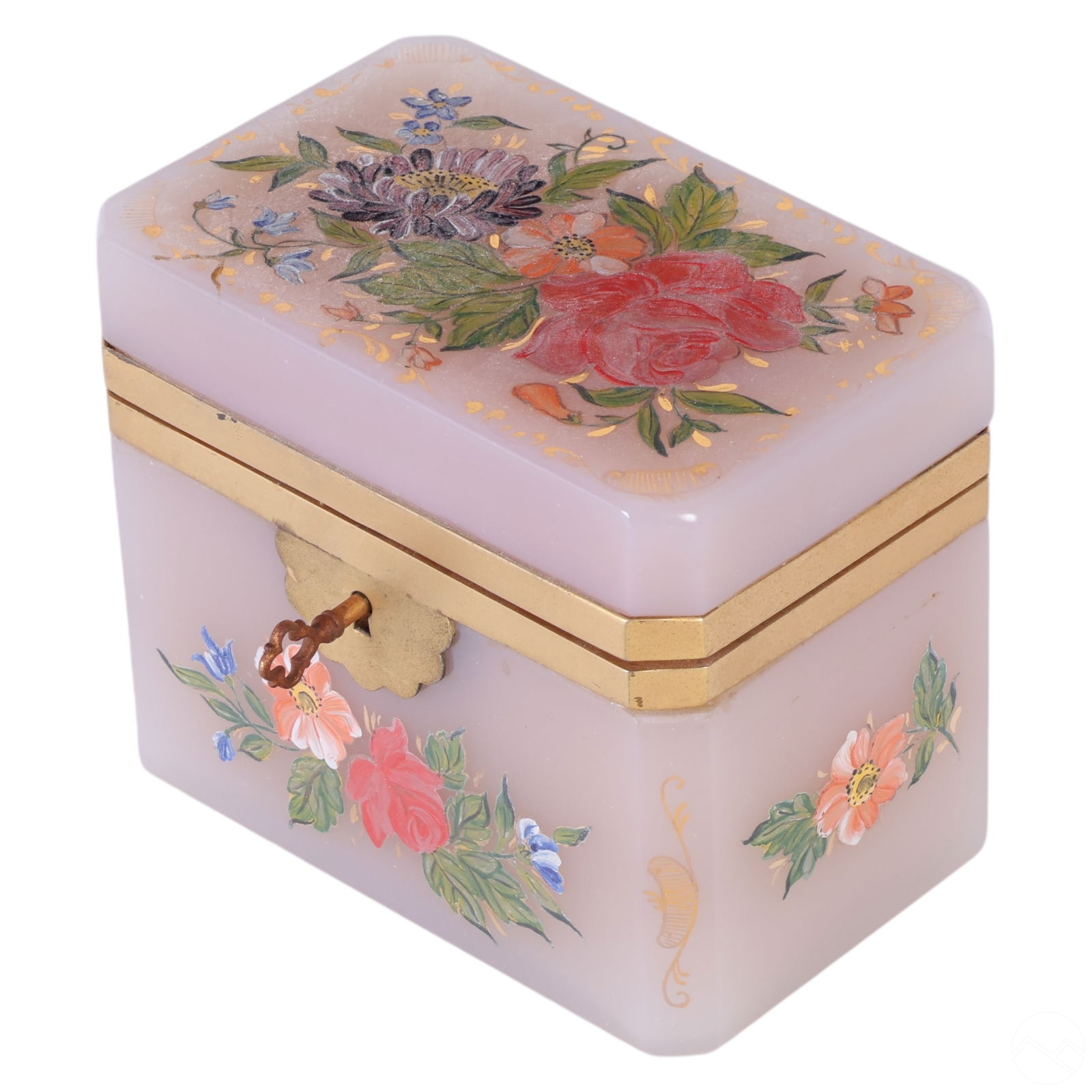 FRENCH ENAMEL OPALINE GLASS