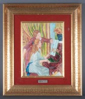 French enamel plaque after Ren