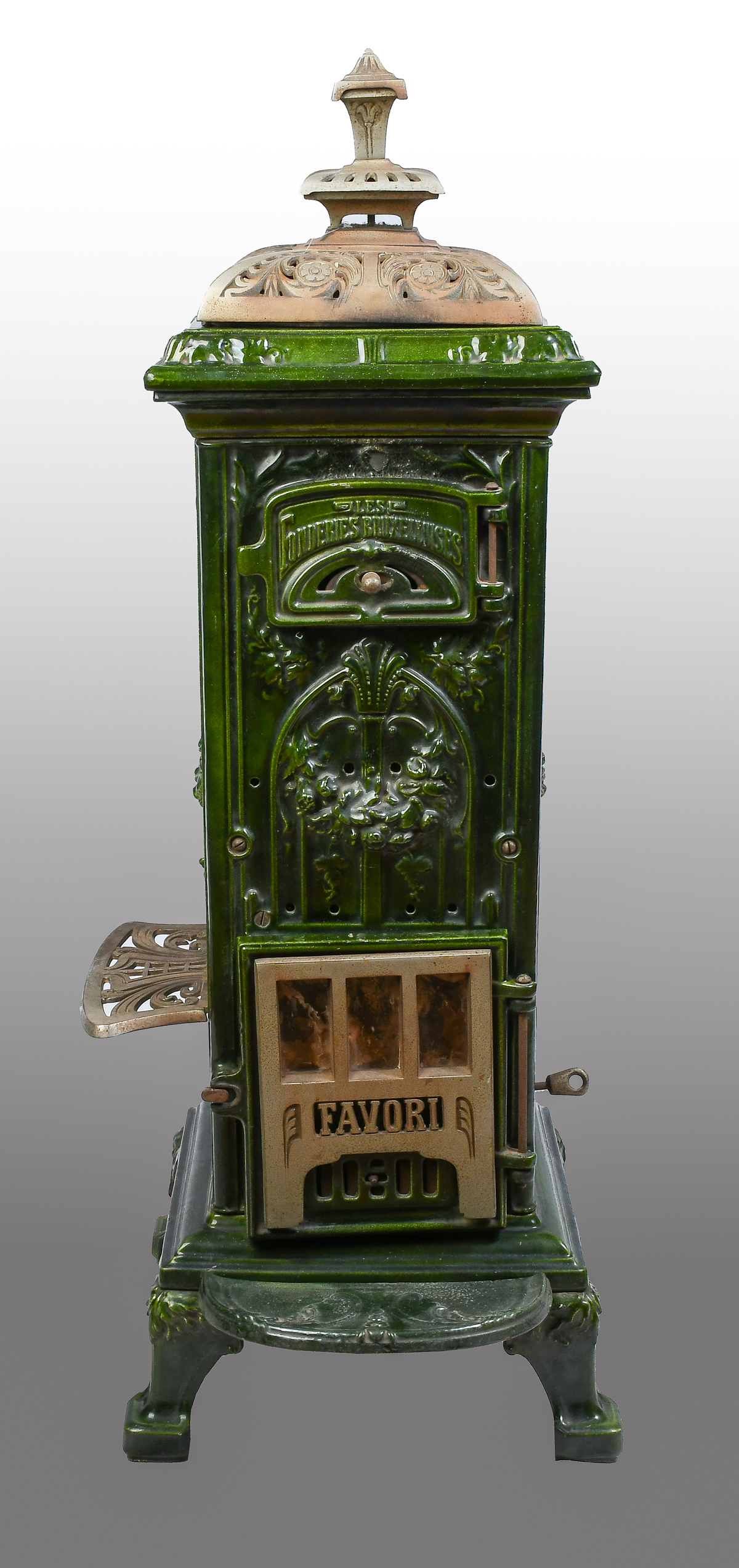 FRENCH ENAMELED ART DECO WOOD