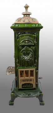 FRENCH ENAMELED ART DECO WOOD