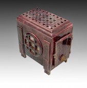 FRENCH ENAMELED ART DECO WOOD