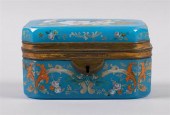 FRENCH ENAMELED BLUE OPALINE G