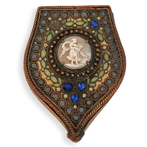FRENCH ENAMELED COMPACT