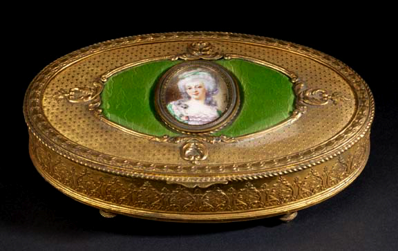 French Engine-Turned Gilt-Brass and