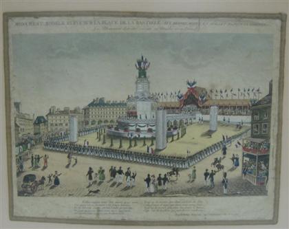 French engraved view    18th