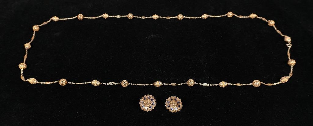 FRENCH EXPORT 20K GOLD NECKLACE &