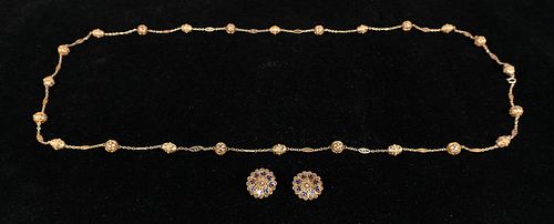 FRENCH EXPORT 20K GOLD NECKLACE &