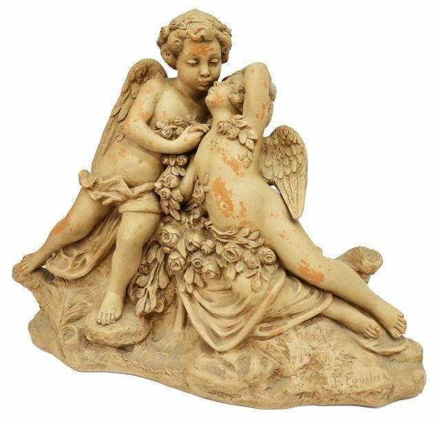 FRENCH F. FOUCHER TERRACOTTA FIGURE