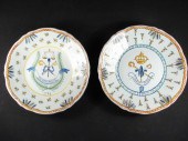 French faience armorial plates