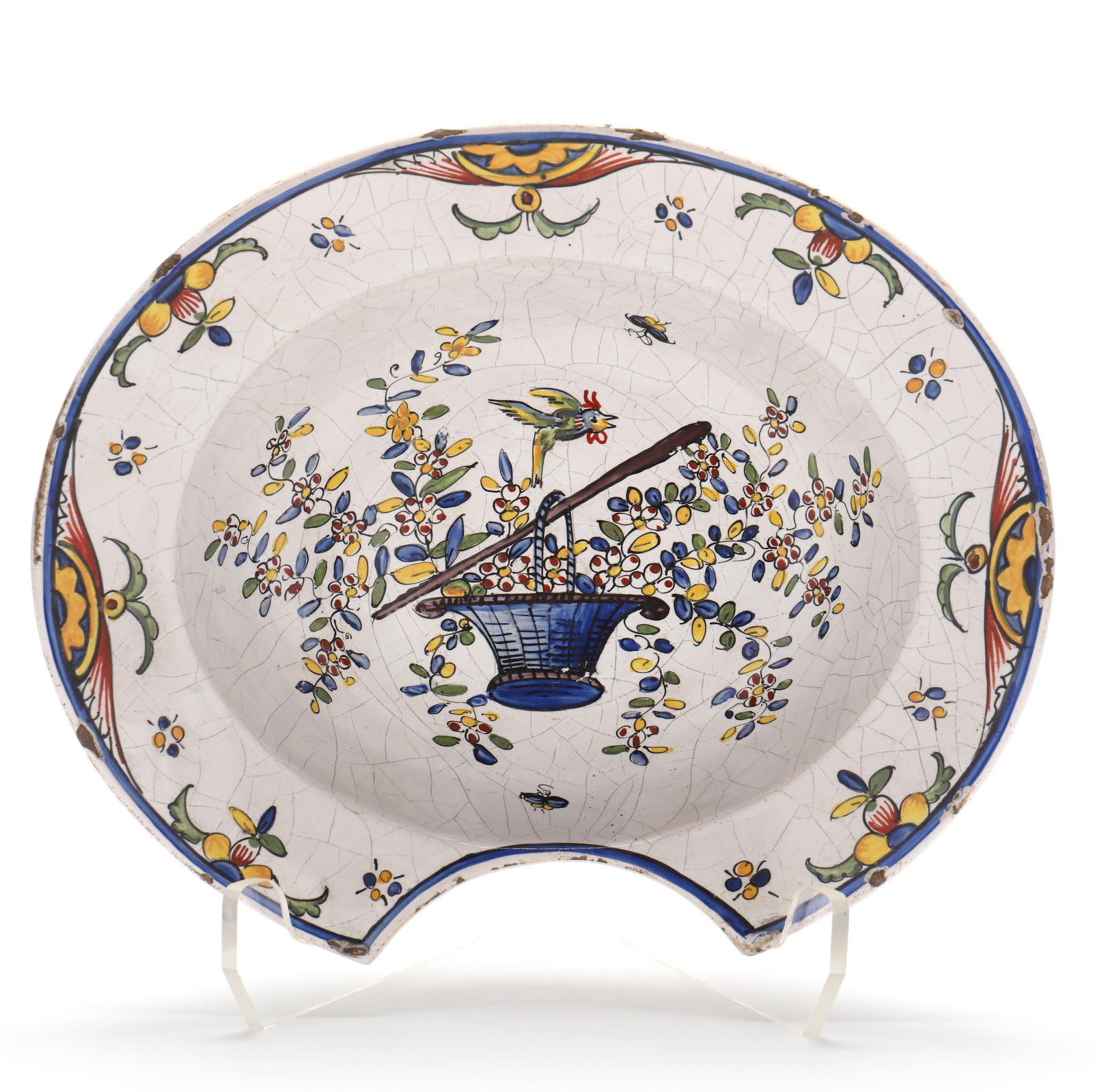 FRENCH FAIENCE BARBER BOWLFrench