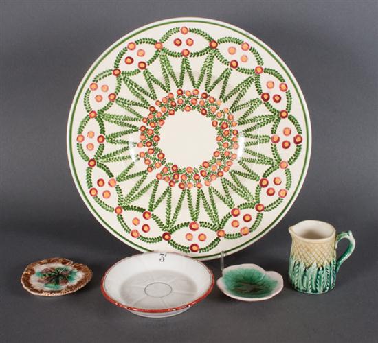 French faience charger two Majolica