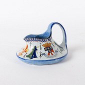 FRENCH FAIENCE PITCHER ADVERTI