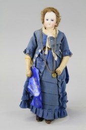 FRENCH FASHION DOLL W/WOOD BOD