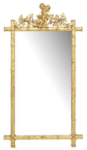 FRENCH FAUX BAMBOO GILT PAINTED