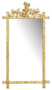 FRENCH FAUX BAMBOO GILT PAINTE