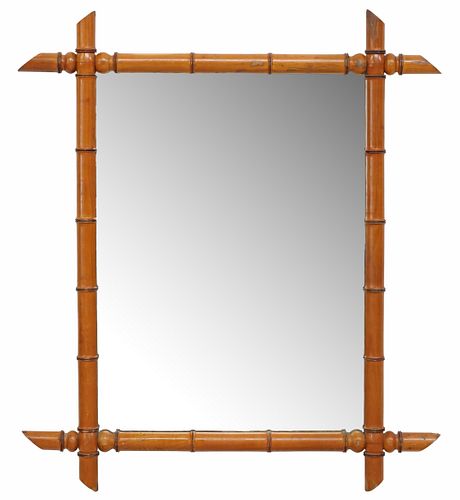 FRENCH FAUX BAMBOO TURNED WOOD WALL