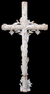 FRENCH FAUX BOIS CAST IRON CRO