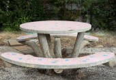 FRENCH FAUX BOIS & MOSAIC TABL