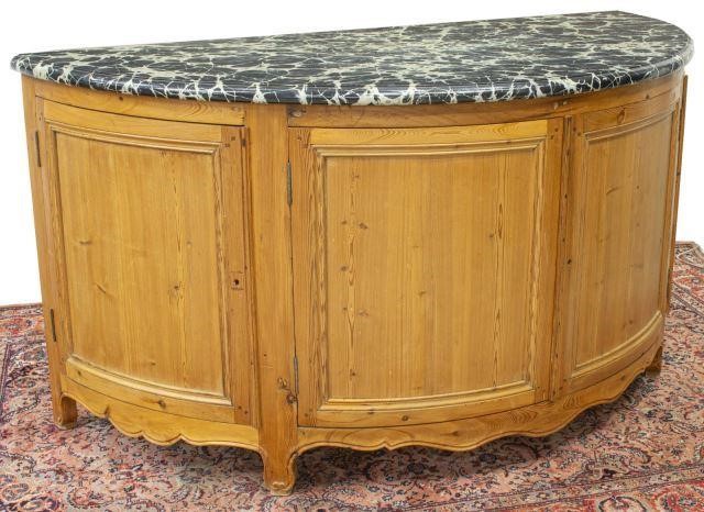 FRENCH FAUX MARBLE TOP PINE