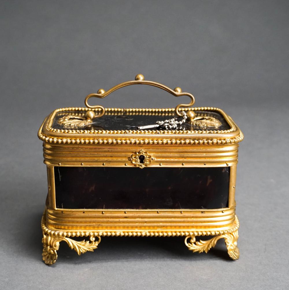FRENCH FAUX TORTOISE SHELL AND GILT