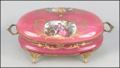 FRENCH FBS PORCELAIN BOX. Bear