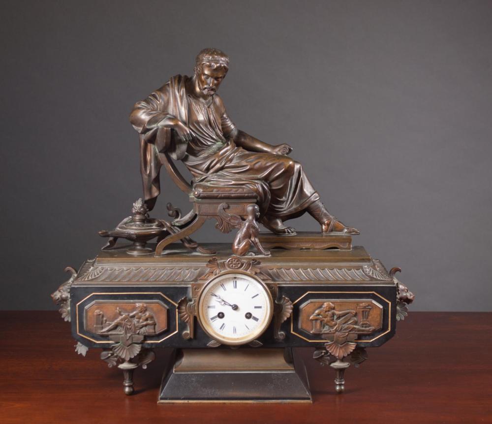FRENCH FIGURAL BRONZE AND BLACK