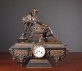 FRENCH FIGURAL BRONZE AND BLAC