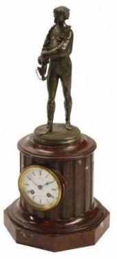 FRENCH FIGURAL BRONZE & ROUGE