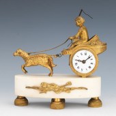 FRENCH FIGURAL CHARIOT CLOCK O