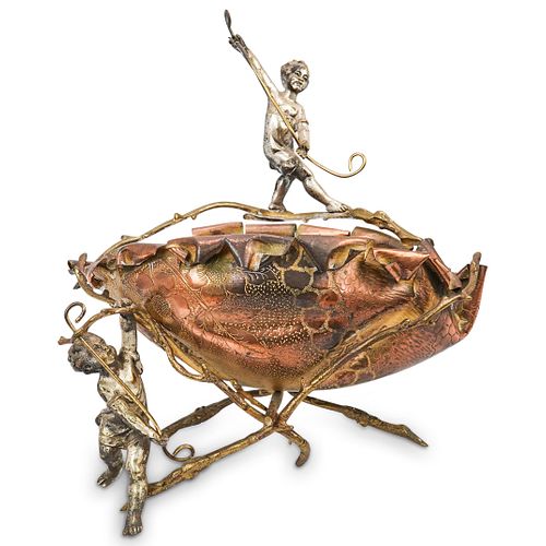 FRENCH FIGURAL CHERUB COPPER