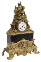 FRENCH FIGURAL GILT METAL MANT