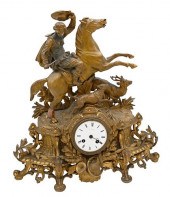 FRENCH FIGURAL MANTLE CLOCK, H
