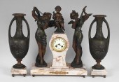 FRENCH FIGURAL MARBLE CLOCK GA