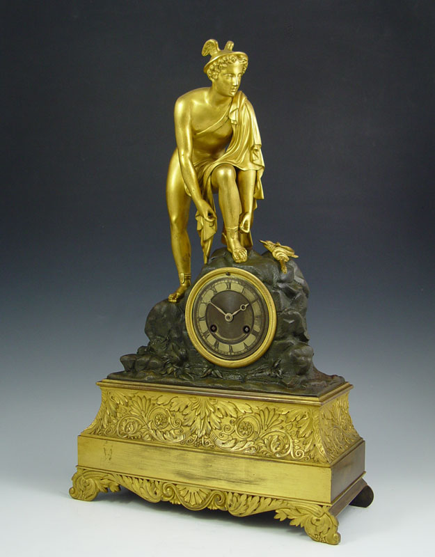 FRENCH FIGURAL MERCURY CLOCK: Mixed